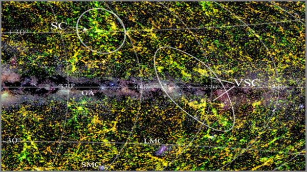 Астрономы обнаружили сверхскопление галактик вблизи Млечного Пути